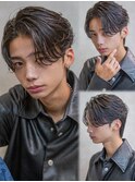 刈り上げマッシュツイストスパイラルシャドウパーマ