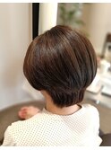 大人の似合わせショートボブカットスタイル/40代/50代