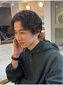 横浜★センターパートの毛流れパーマ