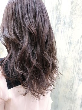 セシル 高津店(SECIL) セミロング　ピンクアッシュ　カールスタイル