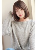 ジグザグバング/小顔美シルエットボブミディ/ワンカールボブ