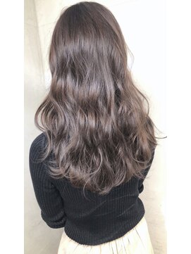 ノク(nok) ロングレイヤーシアグレージュ_ネオウルフアッシュブラウン