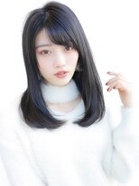 《Agu hair》シンプルストレートセミディ