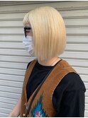 ケアブリーチ抜きっぱブロンド×ボブ