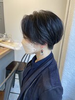 ピボット 北千住(PIVOT)&nbsp;大人可愛い20代30代40代黒髪前下がりショートボブ丸みショート