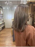 伸ばしかけミディアム×シフォンベージュ