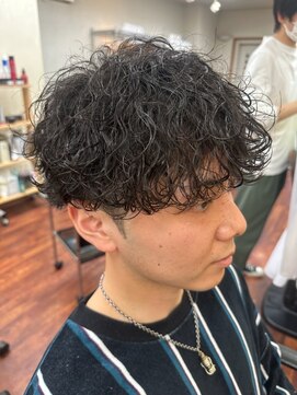 メンズ美容室 タカミ 波巻きスパイラルパーマ波巻きパーマ刈り上げマッシュヘア