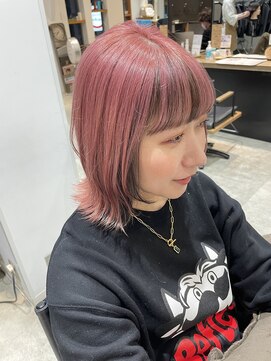 ビヨウシツ ポスタ ピンク×インナーモーブグレイ　正木ゆかり