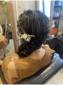 ルーズなサイド編みおろし