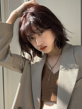 ザックジングウ 表参道(ZACC JINGU) こっくりブラウン/ナチュラルボブ/外ハネボブ/前髪レイヤー