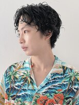 ソーコ 渋谷(SOCO) ニュアンスパーマセンターパートメンズカットツイストパーマ韓国