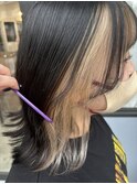 ホワイトベージュのイヤリングカラー♪