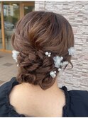 ヘアセット/アップ/編み込み/二次会/結婚式/お呼ばれヘア/可愛い