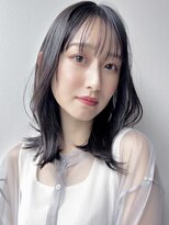 ケーツー エソラ池袋店(K-two)&nbsp;くびれミディアム×黒髪*レイヤーカット*ミディアムヘア*面長