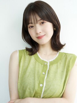 ケーツー エソラ池袋店(K-two) くびれ外ハネヘア*ミディアムヘア*顔周りカット*20代30代40代