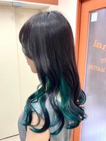 マティーナ ヘアー 池袋(Matina hair)&nbsp;【エメラルド/インナーカラー/ターコイズ】20代30代40代50代