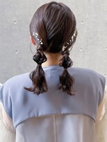 オリンテ バイ レシッド 表参道(orente by rcid)&nbsp;大人ガーリー×金箔編みおろしツインヘアアレンジタイトヘア韓国