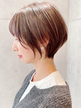 セイドット リー(Say. Ree) Say.ショートボブチェリーブラウンチェリーレッド細めハイライト