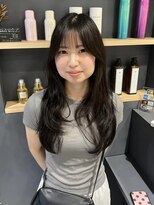 ラミエバイメルト 下北沢(lamie by melt)&nbsp;ロングレイヤー顔周りカット韓国ダークブラウン透明感ワンカール