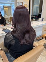 シエル バイ ケンジ 登戸 生田(CIEL by KENJE)&nbsp;【ブリーチ無しカラー】ピンクブラウン/レイヤーカット/髪質改善