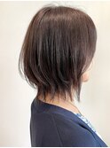 say.ショートボブひし形ショートオリーブヘーゼルグレージュ