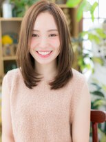 カバーヘア ブリス 大宮西口(COVER HAIR bliss)&nbsp;大人可愛いモーブブラウンミディアムレイヤーc7大宮20代30代40代