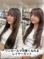 デビュー ヘアーメイク 黒髪/クラゲヘアー/オリーブグレー/小顔/ココアベージュ/宜野湾