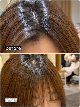 クロスパーマ　髪質改善　前髪カット