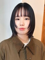 ロティー(loty)&nbsp;レイヤー ボブ 顔周りカット フェイスレイヤー 前髪 グレージュ