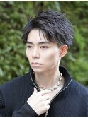 短髪フェザーショートアップバング刈り上げショート