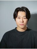 ニュアンスパーマ×韓国風センターパートウルフ