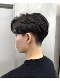 コンパクト毛流れセンターパート