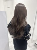 大人ガーリー大人美人透明感髪質改善カラーくすみカラー
