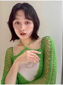 【MINX】くびれヘアアプリコットオレンジハイライトカラー渋谷