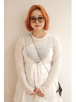 チザン(TIZAN)&nbsp;オレンジベージュ×切りっぱなしボブ