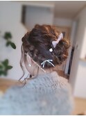 【￥3000】結婚式 ヘアセット 編み込みヘアアレンジ 卒業式