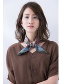 大人可愛い20代30代40代小顔ショコラアッシュゆるふわボブパーマ