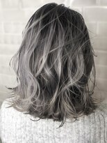 オーブ ヘアー ライブス 仙川店(AUBE HAIR RIVES) 【AUBE HAIR】ネイビーグレーハイグラデーション_ニュアンスロブ