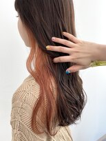 アライブ キチジョウジ(ALIVE Kichijoji)&nbsp;韓国風インナーカラー/イヤリングカラー×オレンジ