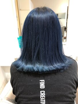 アッシュ 武蔵小金井店(Ash) ＊ワンブリーチ～×ネイビーブルー＊