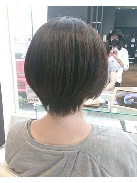 アース 富谷店(HAIR & MAKE EARTH) ショートボブ×ナチュラルハイライト(^-^)v
