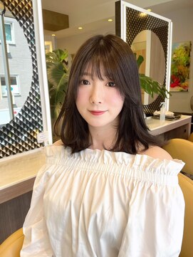 アロン(Allons Ginza) ☆大人ガーリーチョコレートふんわりカールミディ小顔.★≡