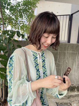 ナループロアボタン(Nalu pu loa BOTAN) ショートボブ/ボブ/透け感カラー/オン眉