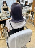 ブルーラベンダー グレージュ ハイトーン ケアブリーチ