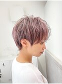 ベリーショートバレイヤージュピンクベージュ【suiw】昭和町