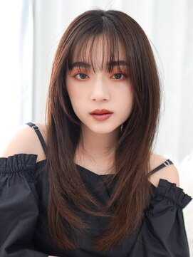 オーバーヘアー 倉敷店(over hair) 【over hair】レイヤーカット×ワンカールストレート