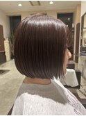 ピンク系ボブヘア
