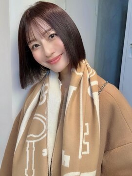 ナナローネス 渋谷(nana loness) ぷつっとボブ シースルーバンク ボブ