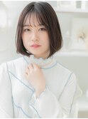 バレイヤージュ前下がり小顔切りっぱなしボブh4上尾20代30代40代