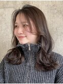 暗髪透明感/大人ミディアム/